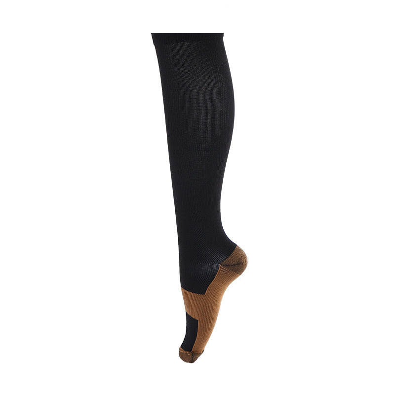 Copper Fiber Long-Barreled Compression Stockings Nylon Pressure Outdoor Sports Compres Socks