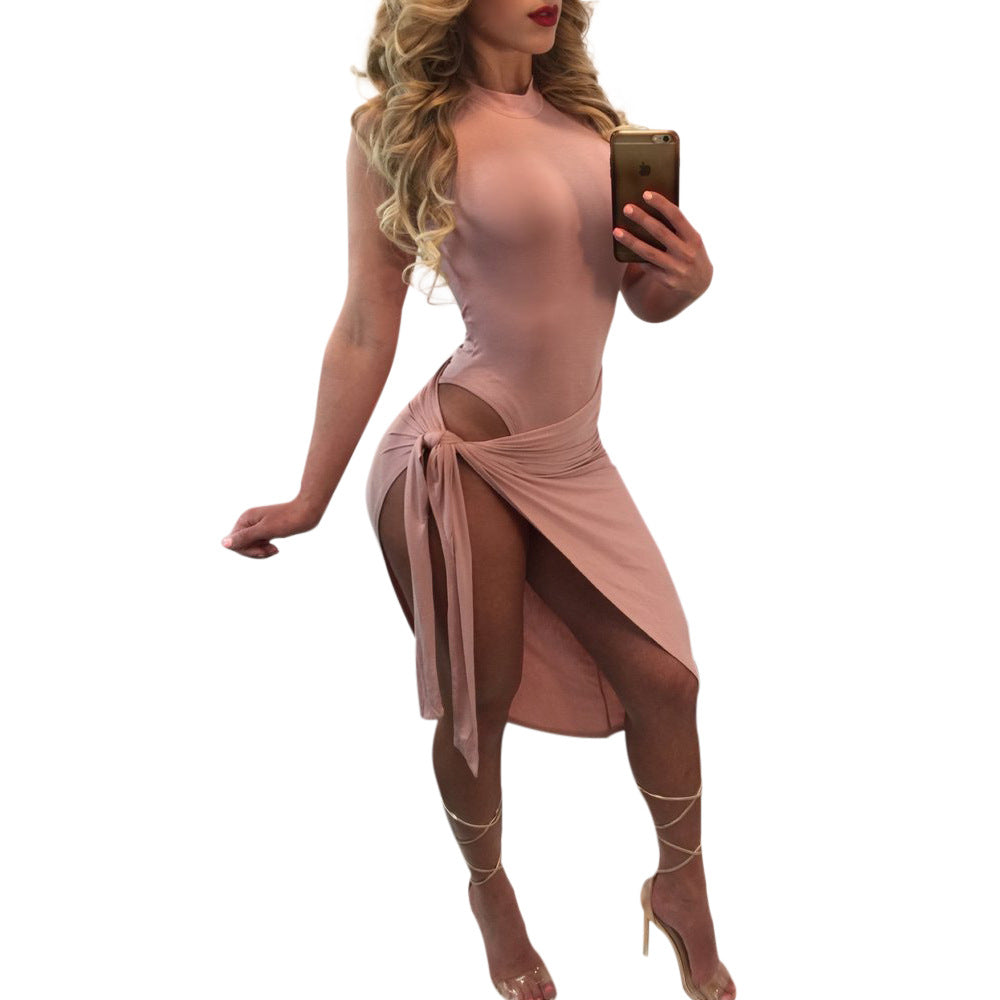 Fashion Sexy Long Sleeve Irregular Dress