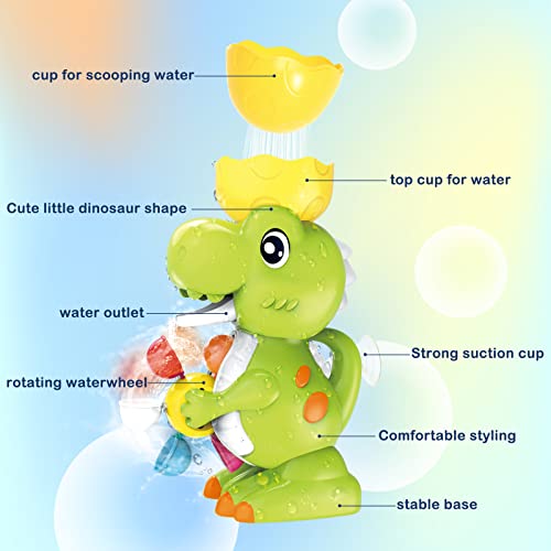 BCJ22001 Baby Bath Toys, Baby Bathtub Toy，Dinosaur Bath Toys for Above 18 Month Toddlers Kids