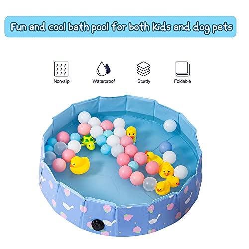 HQ21010 Sand and Water Table for Toddler - Foldable Ball Pit for Kids Portable Small Sandbox Game Room Baby Sensory Activity Center Summer Pet Pool Sand Pit Diameter 32 Inchs