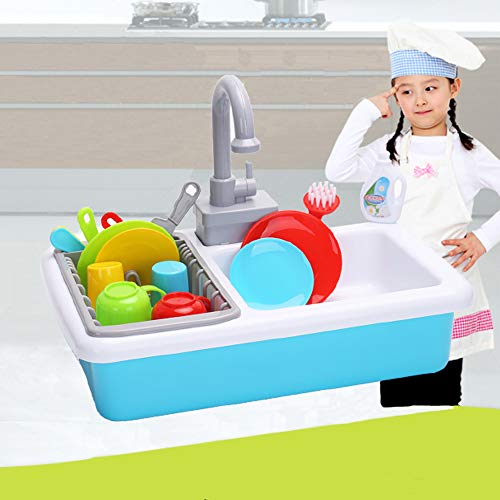 Kitchen Sink Toys Pretend Play - Dishwasher Playing Toy with Running Water Wash Up Kitchen Toys Pretend Role Play Toys for Boys Girls Toddlers