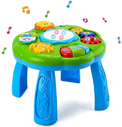 ZM16029 Musical Learning Table Baby Toy - Electronic Education Activity Center Toys for Toddlers Early Development Activity (Green)