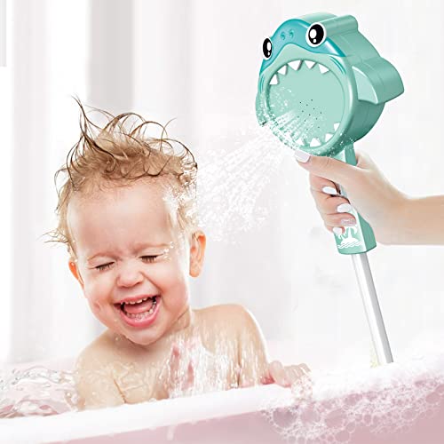 SUNWUKING Bath Shower Head for Toddler - Baby Bath Sprayer Shower Head - Baby Bathtub Toys Sprinkler Electric Shower - Bath Shower Head for Kids with Suction Cups Shelf