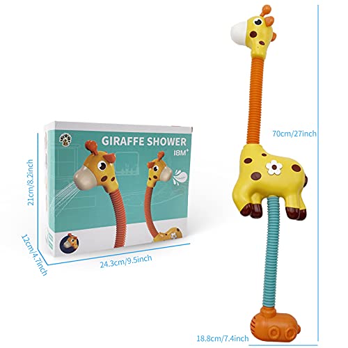 JL21001 Giraffe Toddler Bath Shower Head Toy, Baby Bath Toys Sprinkler Bathtub Toy for Kids, Perfect for Boys Girls for Bath Time