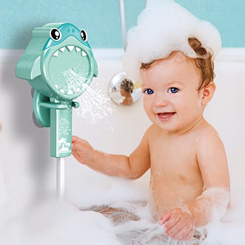 SUNWUKING Bath Shower Head for Toddler - Baby Bath Sprayer Shower Head - Baby Bathtub Toys Sprinkler Electric Shower - Bath Shower Head for Kids with Suction Cups Shelf