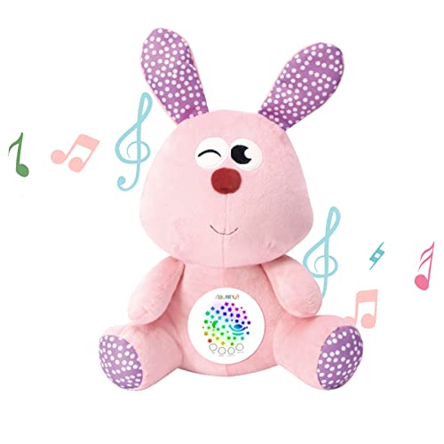HDL21002 Growinlove Baby Sleep Soother Bunny Sleep Music Toy, White Noise Sound Machine Baby Nightlight Projector with 3 Volume Settings, Baby Sleep Aid Toy for Newborns Babies Boys Girls