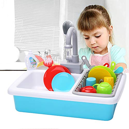 Kitchen Sink Toys Pretend Play - Dishwasher Playing Toy with Running Water Wash Up Kitchen Toys Pretend Role Play Toys for Boys Girls Toddlers