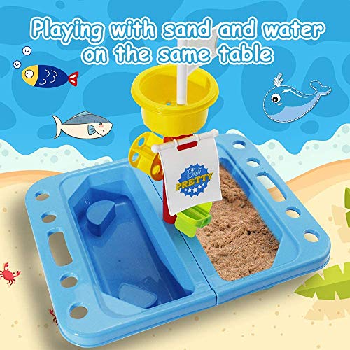 HYS20003 Sand and Water Table for Kids - Activities Play Table with Accessories Kids Outdoor Play Garden Sandpit for Toddlers