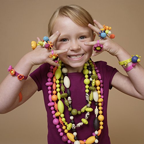 HANMUN Pop Snap Bead Jewelry Set for Kids – Pop Arty! – DIY Craft Jewelry Making Kit – Creative Necklaces, Rings, Bracelets – 4 Years +