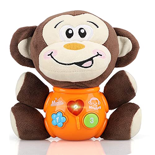 SLE20006 Baby Musical Toy Baby Doll - Infant Toy Musical Toy for Baby Toy Newborn Plush Figure Toy Toddler Plush Gift Soother Doll Partner Baby Monkey