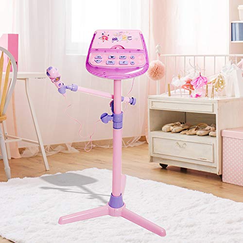 ZM16038 Kids Karaoke Machine Microphone Stand (Pink)