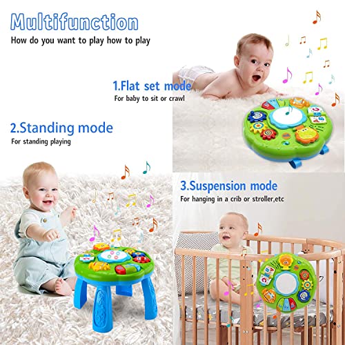 Hanmun Musical Learning Table Baby Toy - Electronic Education Toys for Toddlers Early Development Activity Toy Learn Baby Activity Table Sound Toy for Babies & Infant 6, 12 Months+