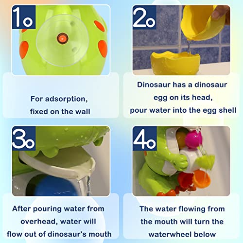 BCJ22001 Baby Bath Toys, Baby Bathtub Toy，Dinosaur Bath Toys for Above 18 Month Toddlers Kids