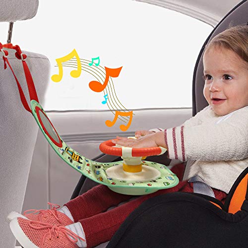 HE19004 Car Wheel Baby Toys - Musical Activity Play Center Toy Baby's Travel Companion Entertain and Relax Easier Drive with Sounds and Lights for Baby