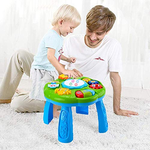 ZM16029 Musical Learning Table Baby Toy - Electronic Education Activity Center Toys for Toddlers Early Development Activity (Green)