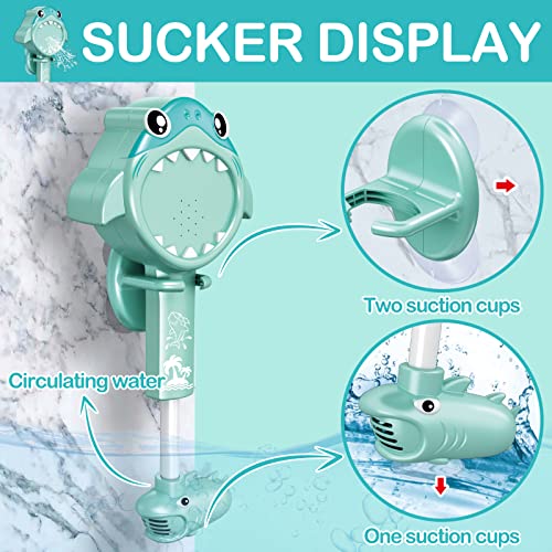 SUNWUKING Bath Shower Head for Toddler - Baby Bath Sprayer Shower Head - Baby Bathtub Toys Sprinkler Electric Shower - Bath Shower Head for Kids with Suction Cups Shelf