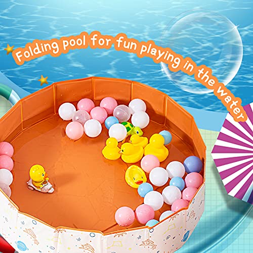 HQ21008 Sand and Water Table for Toddler - Foldable Game Room Portable Ball Pit Sandbox Baby Sensory Toys Storage Summer Pet Pool Play Activity Center Diameter 32Inchs