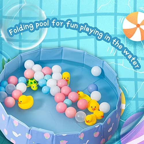 HQ21010 Sand and Water Table for Toddler - Foldable Ball Pit for Kids Portable Small Sandbox Game Room Baby Sensory Activity Center Summer Pet Pool Sand Pit Diameter 32 Inchs