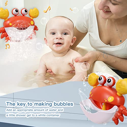 TOP22007 Charmspal Toddler Bath Toy Bubble - Crab Bath Toys for Kids - Bathtub Toys Musical Bubble Machine - Bath Toys with Suction Cups Music - Bath Gifts for Boys and Girls