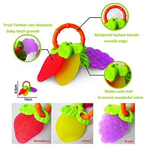 ZM15015 Baby Rattle Toys for Newborns - Baby Rattle Set 9pcs - Baby Toys Rattles and Teethers for Girls Boys 0-3-6-9-12 Months - Infant Rattle Teething Toys - Developmental Sensory Toys for Babies