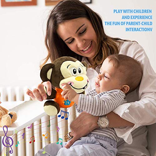 SLE20006 Baby Musical Toy Baby Doll - Infant Toy Musical Toy for Baby Toy Newborn Plush Figure Toy Toddler Plush Gift Soother Doll Partner Baby Monkey