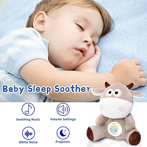 HDL21001 Growinlove Baby Sleep Soother with Music and Projector Night Light, White Noise Sound Machine Baby Soother Musical Toy, Volume Control Toddlers Sleep Aid for Newborns Baby Gift