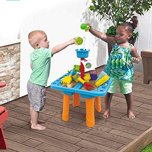 HYS20003 Sand and Water Table for Kids - Activities Play Table with Accessories Kids Outdoor Play Garden Sandpit for Toddlers