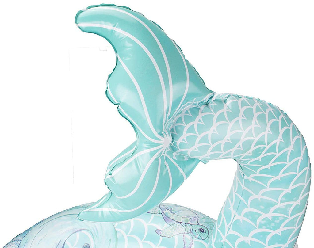 Cute Mermaid Tail Pool Float 30 Inches Cute Mermaid Inflatable Pool Float Swimming Ring Summer Party Beach Lounge Lilos for Kids