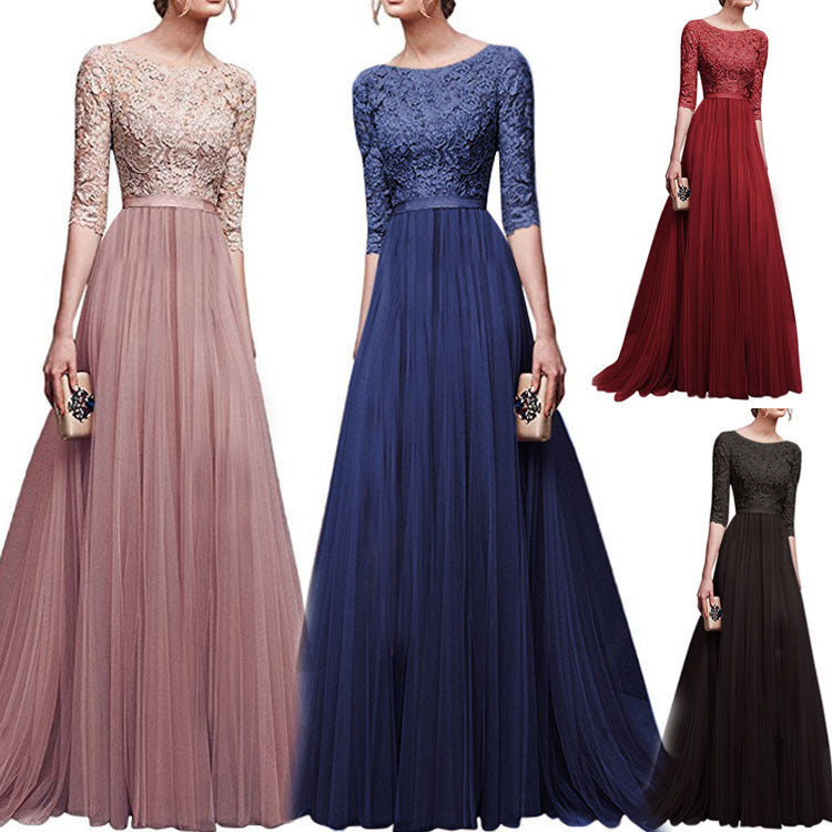 Chiffon Evening Long Dress plus Size Women's Clothing