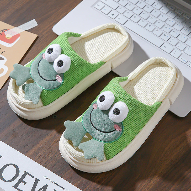 Women's Cute Cartoon Cattle Design Bedroom Slippers, Casual Non-slip Home Slippers For Indoor & Outdoor Wear, Warm Slippers For Fall & Winter