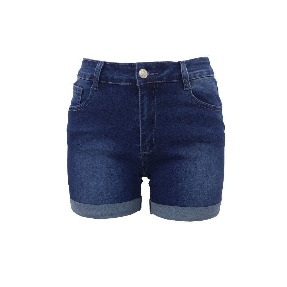 Bestseller Foot-Rolled Denim Shorts Washed Denim Shorts for Women