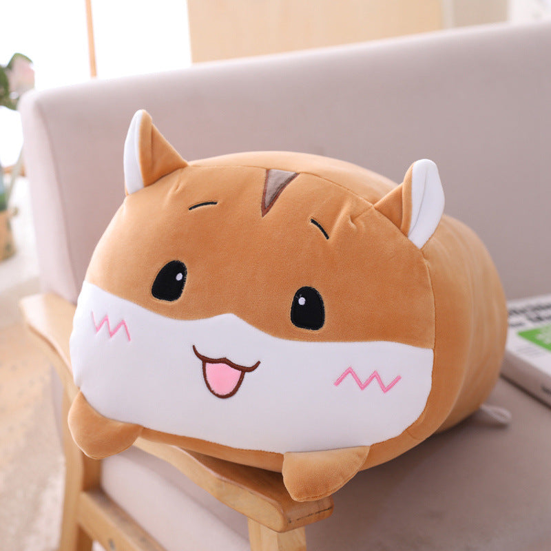 Cartoon Animal Long Pillow Plush Toy Doll Dumpling Pillow Gift Girl Cute Toy