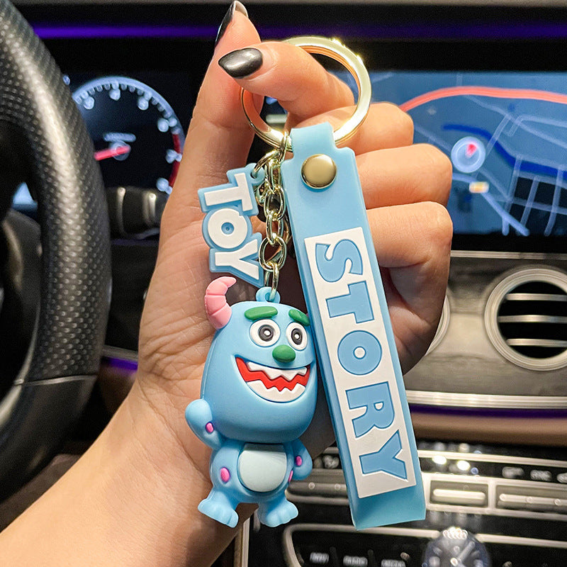 Cartoon Bus Light Year Keychain Pendant Epoxy Doll Cute Couple Bags Ornaments Car Key Chain Accessories