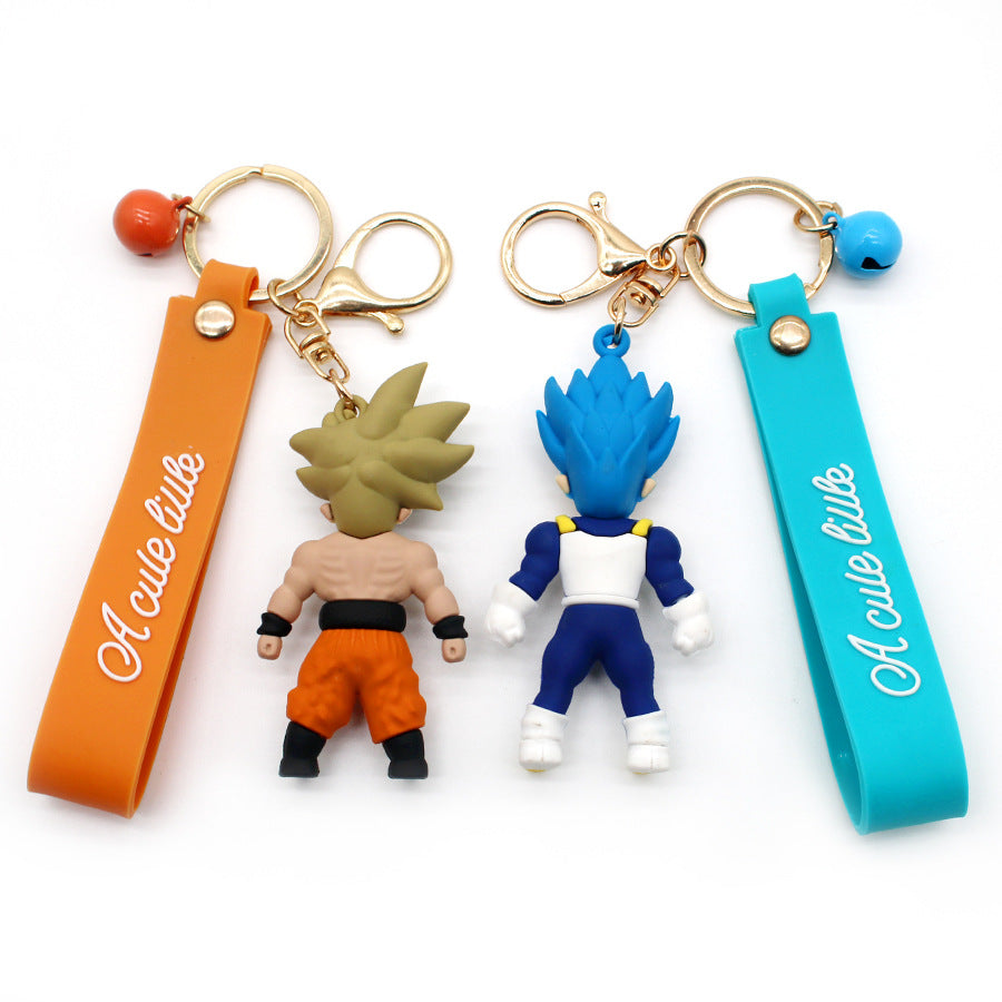 Dragon Ball Monkey King Keychain Vegeta Pendant Saiyan Creative Car Key Chain Cartoon Pendant