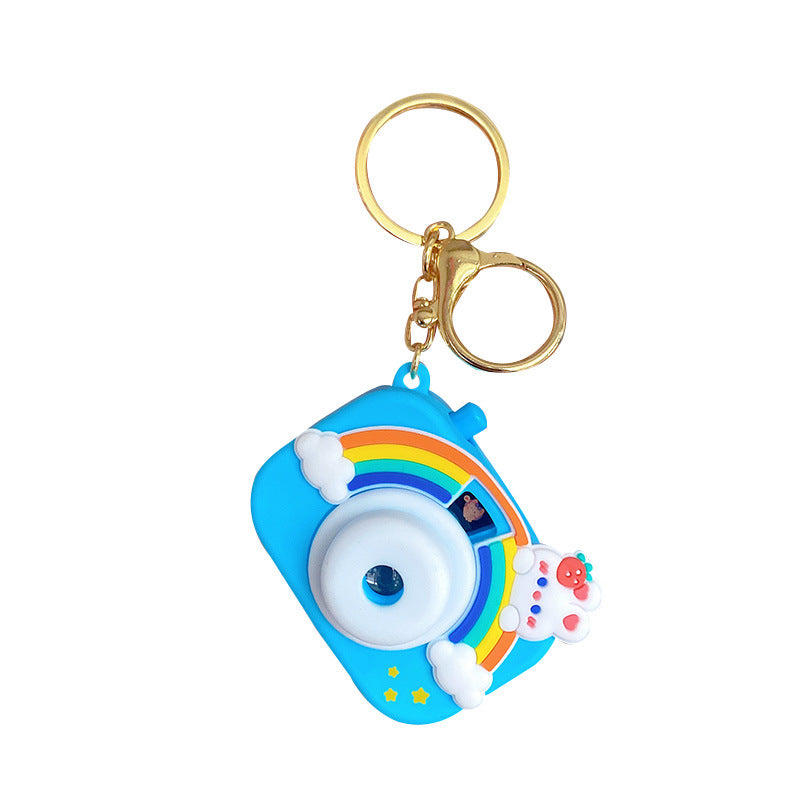 Creative Student Cute Projection Camera Keychain Pendant Female Car Key Chain Bag Pendant Small Gift