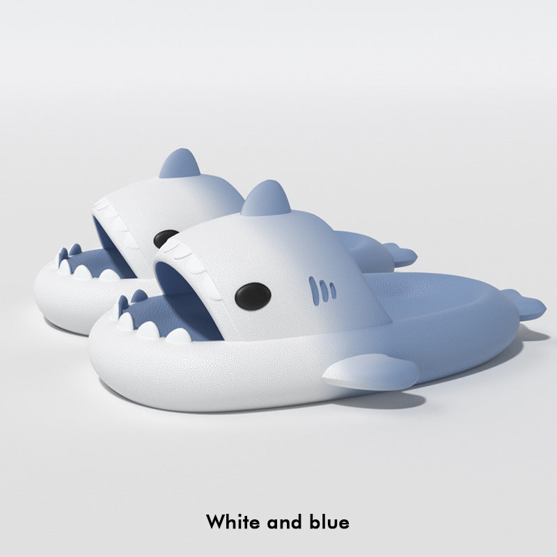 Gradient Shark Slippers for Women Cute Summer Indoor Home Home Bath Non-Slip Couple Outdoor Sandals for Men
