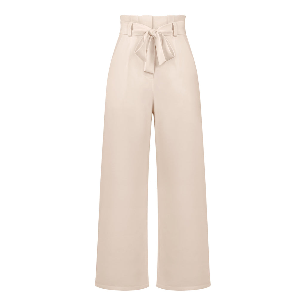 Workwear Women's Dress Suit Pants Casual All-Matching Wide Leg Trousers with Belt Temperament Commuting Pants Summer