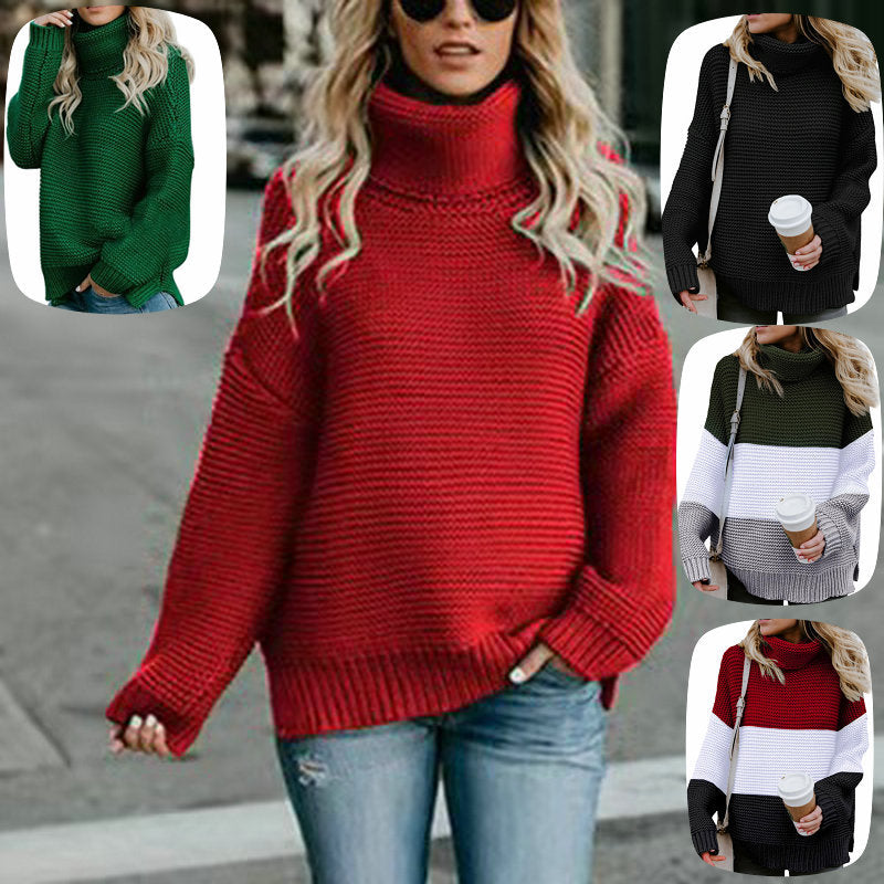 Women's Turtleneck Sweater Amazon Oversized Pullover