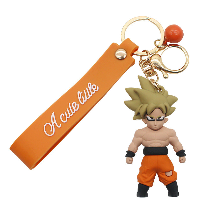 Dragon Ball Monkey King Keychain Vegeta Pendant Saiyan Creative Car Key Chain Cartoon Pendant