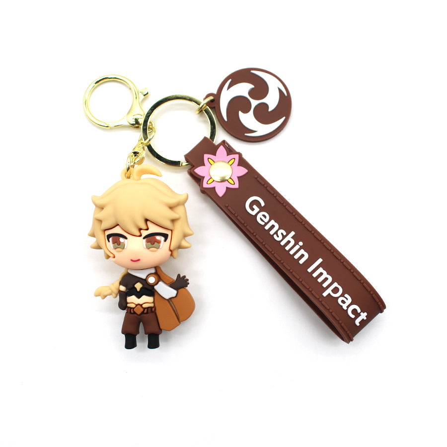 Cartoon Cute Version Original God Yuan God Keychain 12 Cute Goddess Key Chain Cartoon Doll Ins Couple Pendant