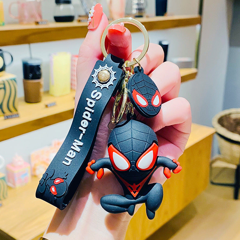 Creative Kweichow Moutai Spider-Man Handbag Pendant Car Key Chain Girl Heart Cute Hang Decorations Couple Gift Keychain