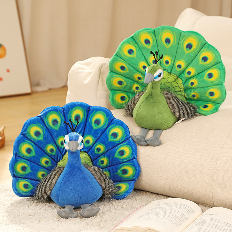 Zoo Souvenir Simulation Peacock Doll Doll Plush Bird Toy Children's Ragdoll Activity Gifts