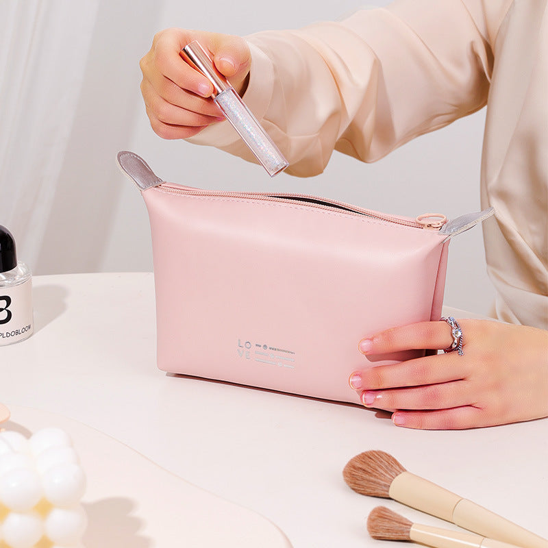Heart Dumpling Making Waterproof Cosmetic Bag Wash Bag Convenient Portable Storage Bag Candy Color Cosmetic Bag
