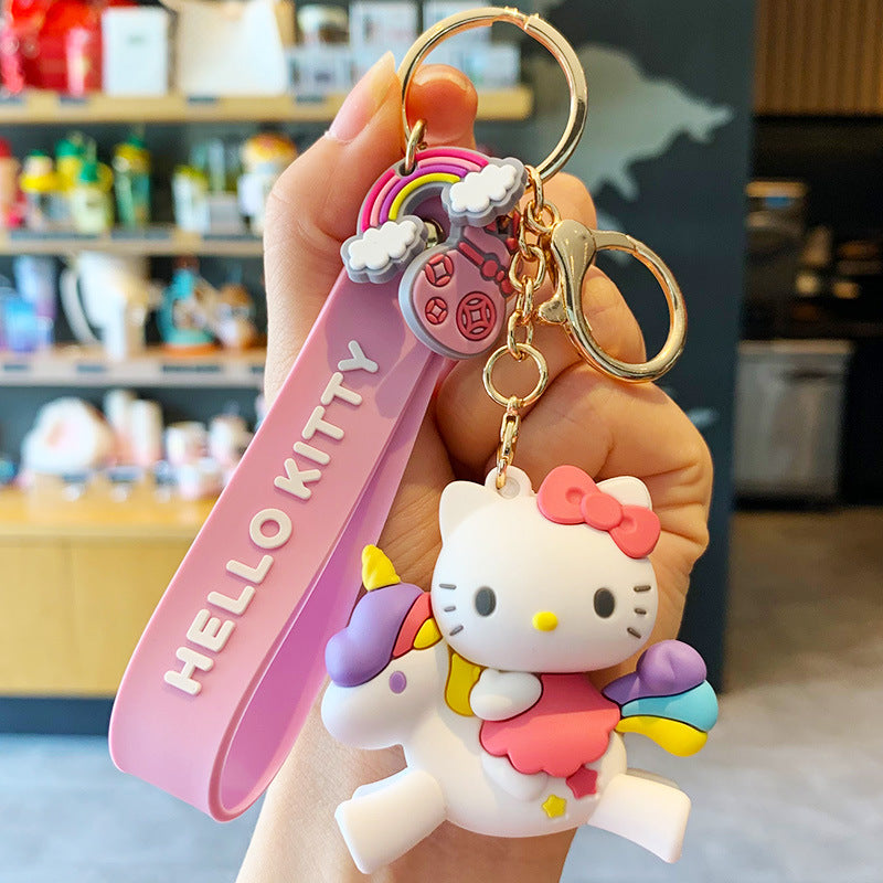 Cartoon Sanrio Big Ear Dog Keychain Pendant Creative Cute Car Key Chain Ornament Gifts