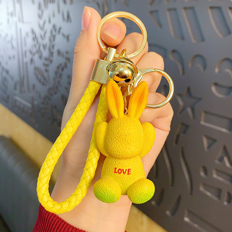 Creative Love Rabbit Keychain Pendant Cute Cartoon Couple Cars and Bags Ornament Gifts Keychain