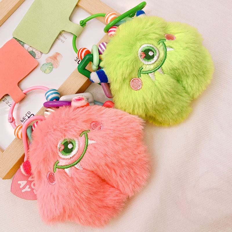 Creative Stay Cute Plush Little Monster Phone Chain Pendant Cartoon Couple Female Cars and Bags Accessories Keychain