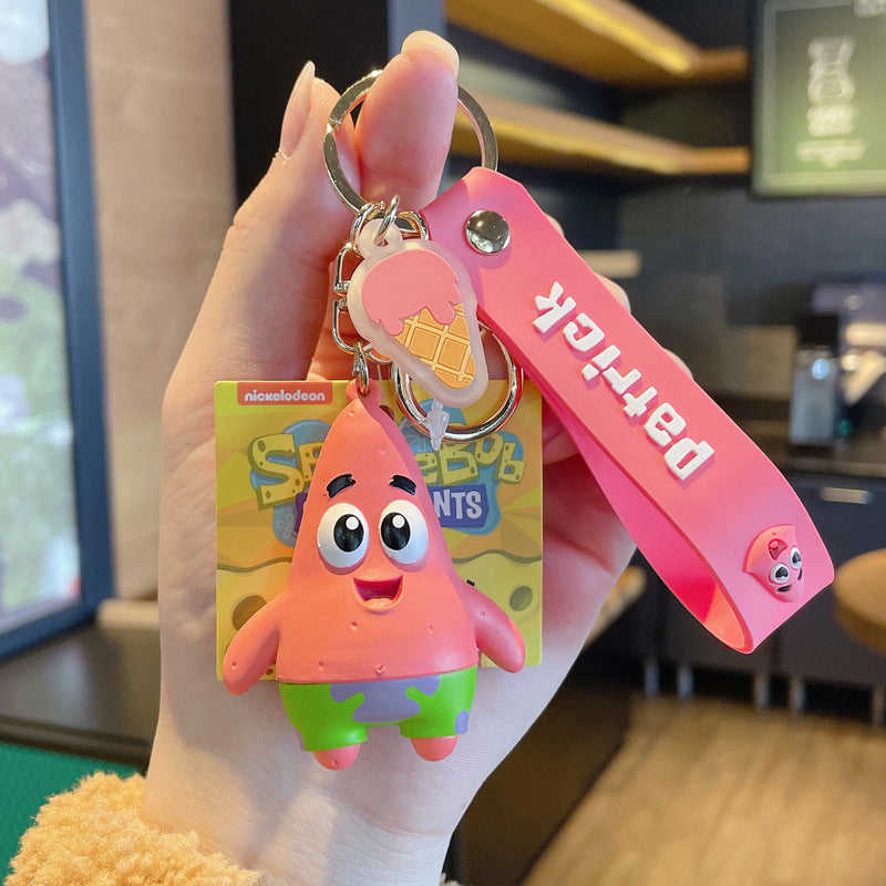 Cartoon Cartoon SpongeBob Pie Star Doll Lovely Bag IP Authorization Pendant Keychain