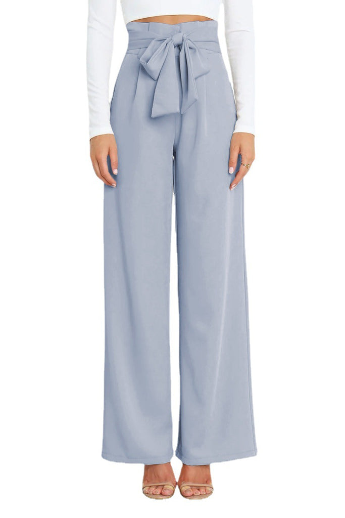 Workwear Women's Dress Suit Pants Casual All-Matching Wide Leg Trousers with Belt Temperament Commuting Pants Summer