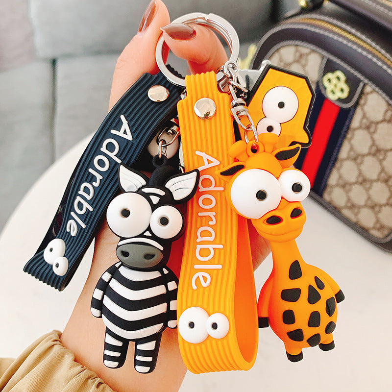 Eye-Popping Little Lion Doll Pendant Keychain Cartoon Cute Car Key Chain Student Ins Trendy Bag Ornaments