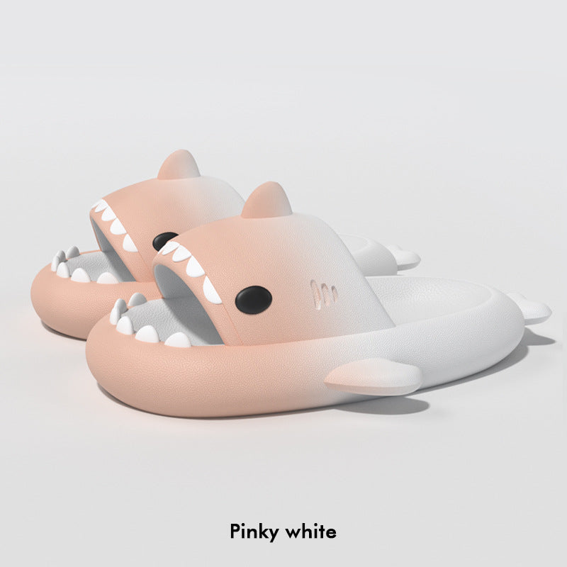 Gradient Shark Slippers for Women Cute Summer Indoor Home Home Bath Non-Slip Couple Outdoor Sandals for Men